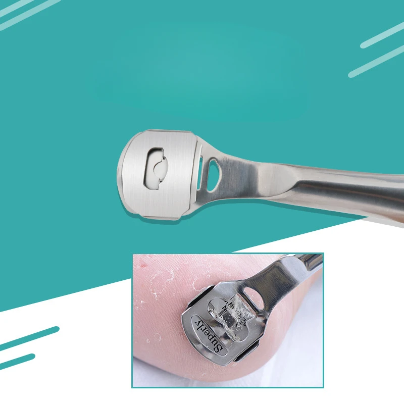 Foot Callus Shaver Heel Hard Skin Remover Stainless Steel Handle 10 Blades