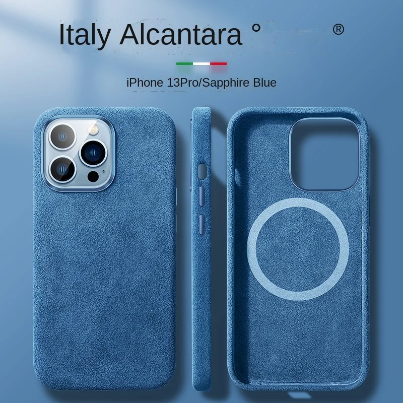 Чехол для телефона из алькантары IPhone 13 Pro Max Роскошные замшевые кожаные чехлы в