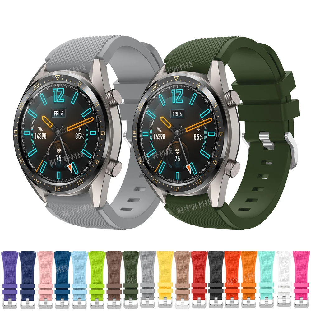 

Sport Band For Huawei Watch GT2 GT 2 46mm Silicone 22mm Bracelet Strap For Huawei GT 2 Pro/2E/Honor Magic 2/GS Pro/3 Men Band