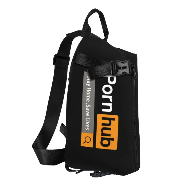 

Pornhub Logo Sling Chest Crossbody Bag Men Fashion Stay Home Save Lives Shoulder Backpack for Traveling