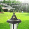 Solar Fence Lamp LED Wall Light Garden Lawn Light Retro Solar Lantern Patio Wall Lamp Decor for Park Fenced Yard Path Lighting 4