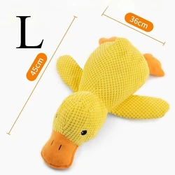 Durable Quacking Duck Plush Dog Toy - Chew Resistant & Teeth Grinding Relief (L - Duck)