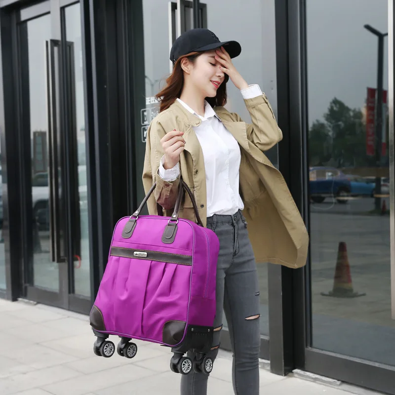 Women Travel Luggage handbag girls trolley bags Cabin Waterproof