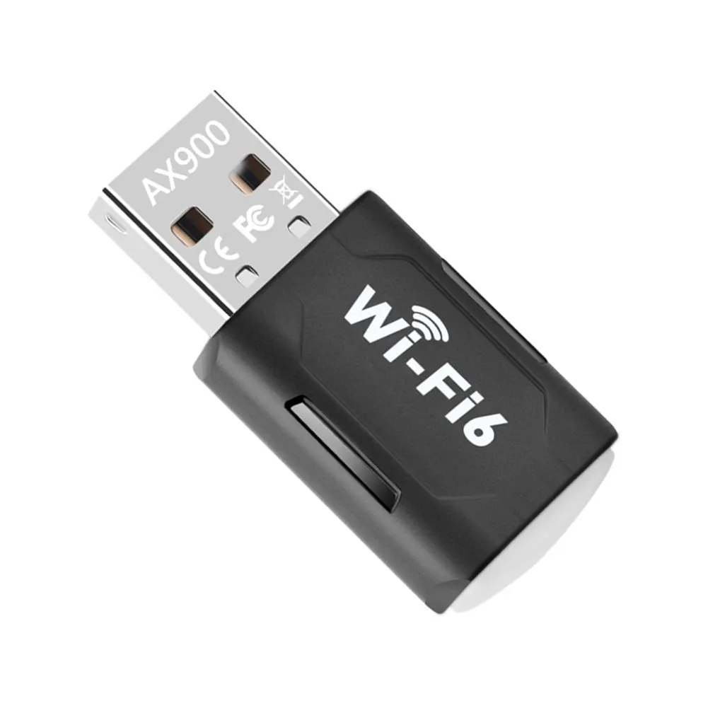 WiFi6 스마트 네트워크 카드 900Mbps 드라이버가 필요 없는 무선 네트워크 카드 PC 컴퓨터용 2.4G&5GHz WiFi 6 USB 어댑터