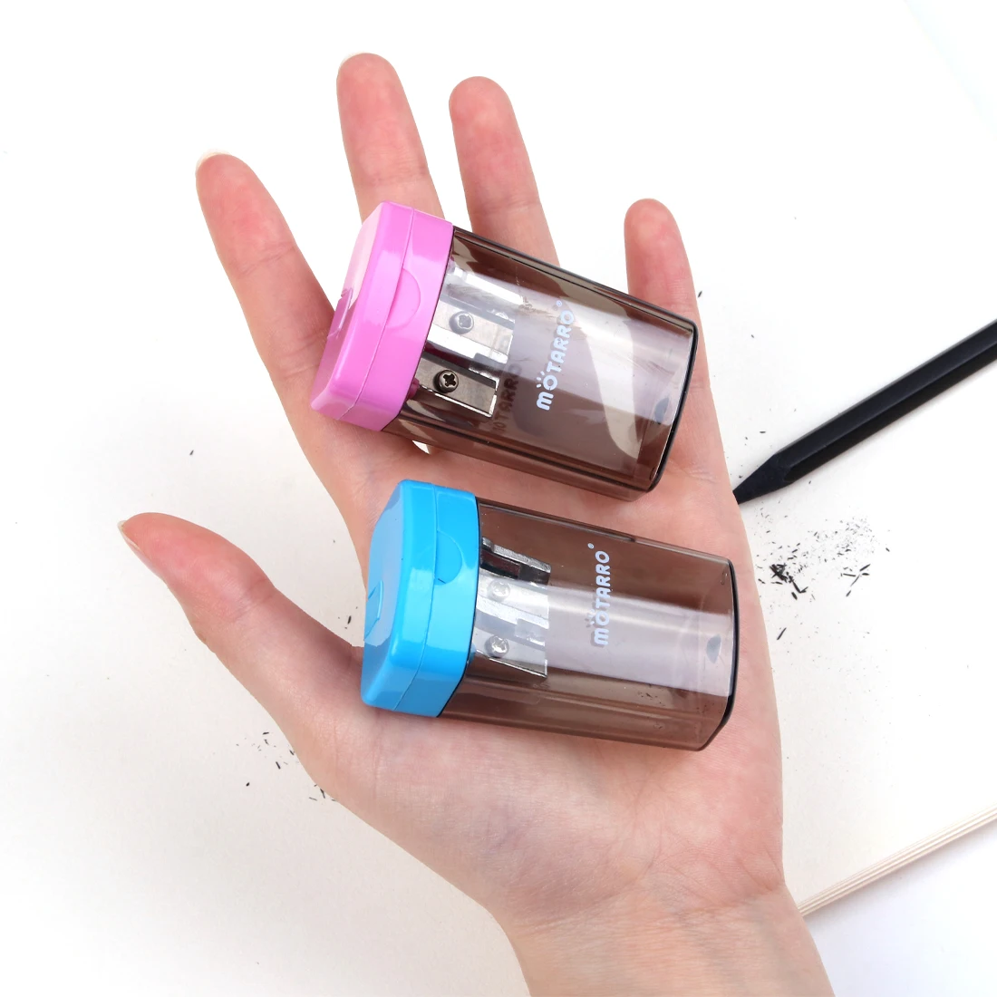 Pencil Sharpener 1Pcs Mini Manual Dual Holes Design Pencil Cutting Tool Class Rewards School Supplies