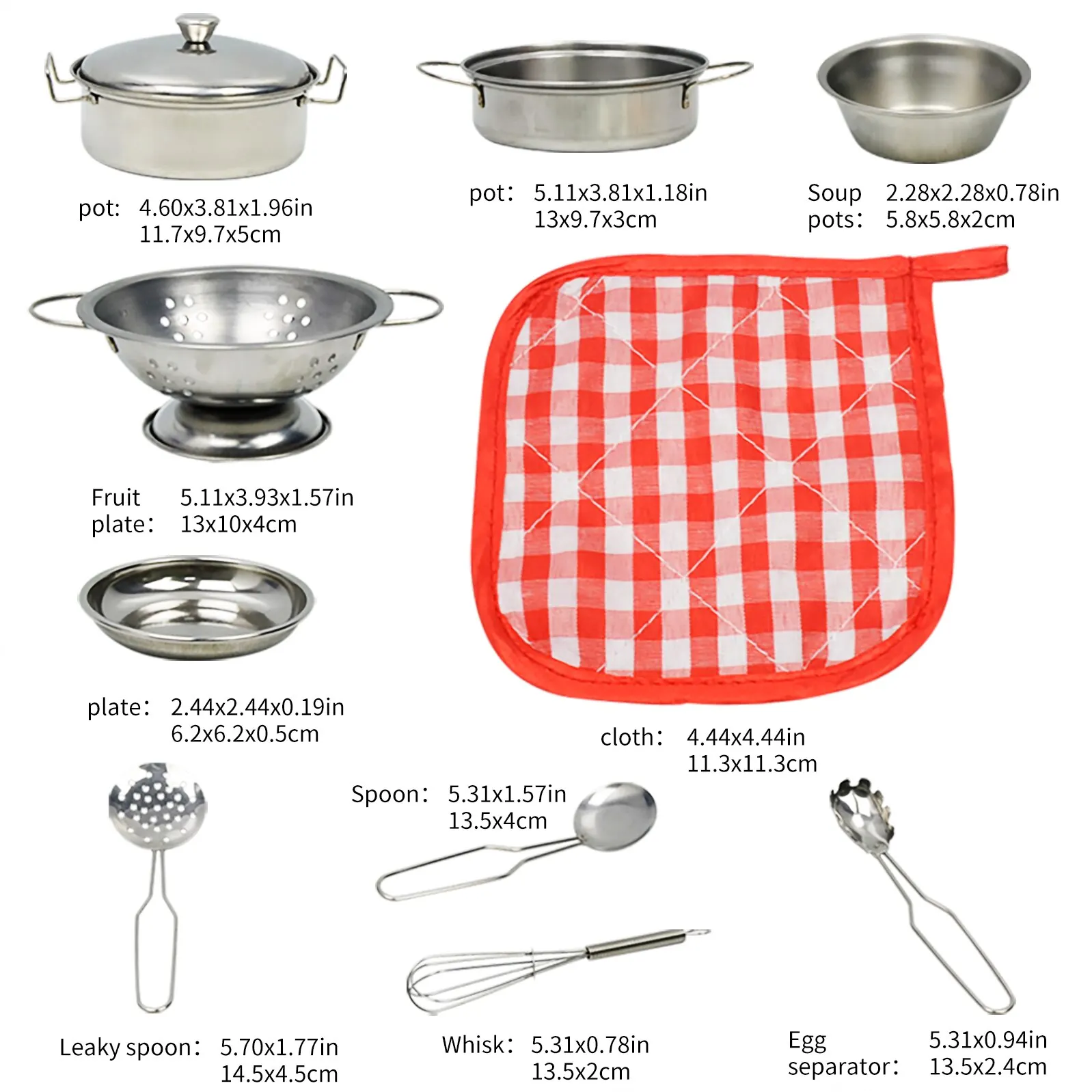 Mini Stainless-Steel Kitchen Toys .A Tiny Size Play House Cooking Utensil Set for Kids . Educational Kitchen Experience. Christm 5
