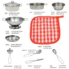 Mini Stainless-Steel Kitchen Toys .A Tiny Size Play House Cooking Utensil Set for Kids . Educational Kitchen Experience. Christm 5