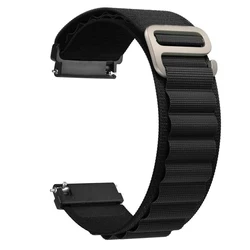 Sport Alpine Loop Band - Premium Smartwatch Bracelet 22mm/20mm Strap for 22mm watchband (6. Black)