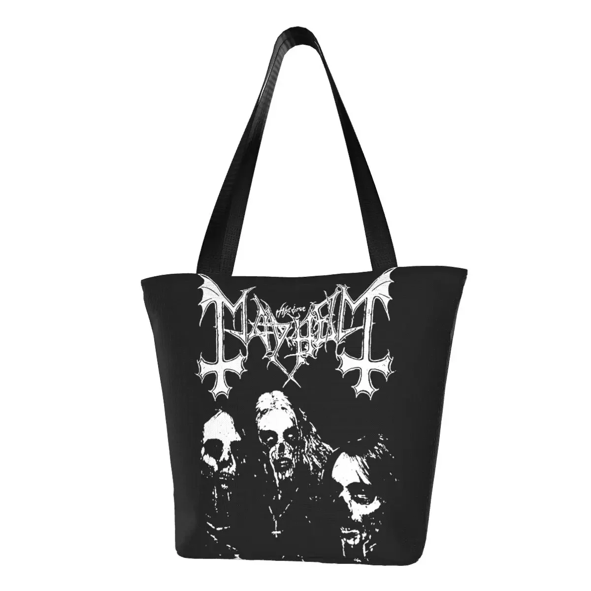 

Band Mayhem Black Metal Handbag Tote Bags Stuff Casual For Unisex Shopping Bag