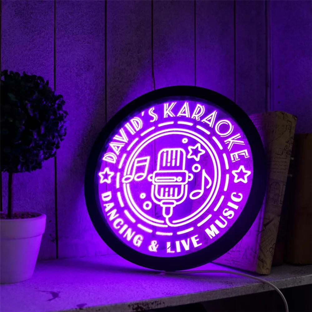 Image for Personalized Karaoke Neon Sign Custom Name Text fo 