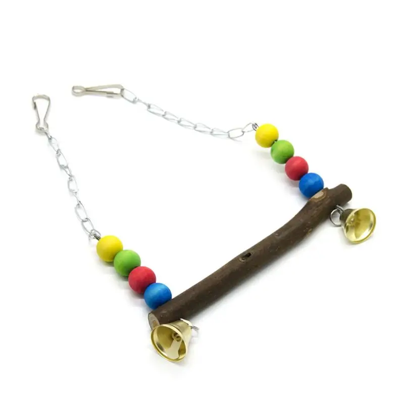 Bird Swing, Parrot Cage Toys, Swing Hanging for Play for Macaw Wooden Bridge Ladder Small Sized Birds Cage Decor