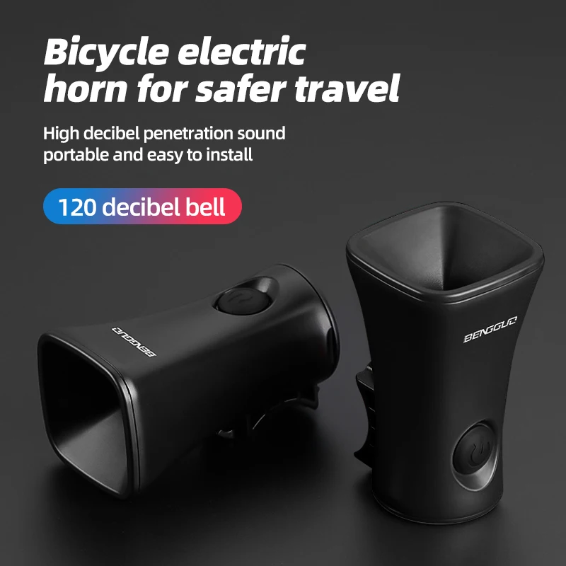 X-TIGER Bicycle Bell Square Rechargeable Bike Motorcycle Electric Anti-theft Alarm Horn Loud Alarm Ring Bell Cycling Accessories