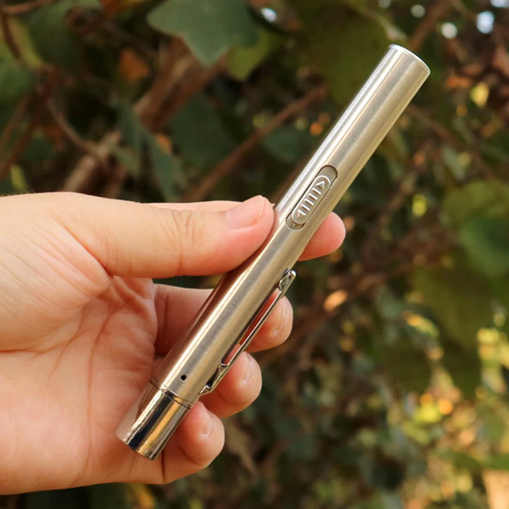 Compact LED Medical Examination Pen Light with Pupil Gauge
