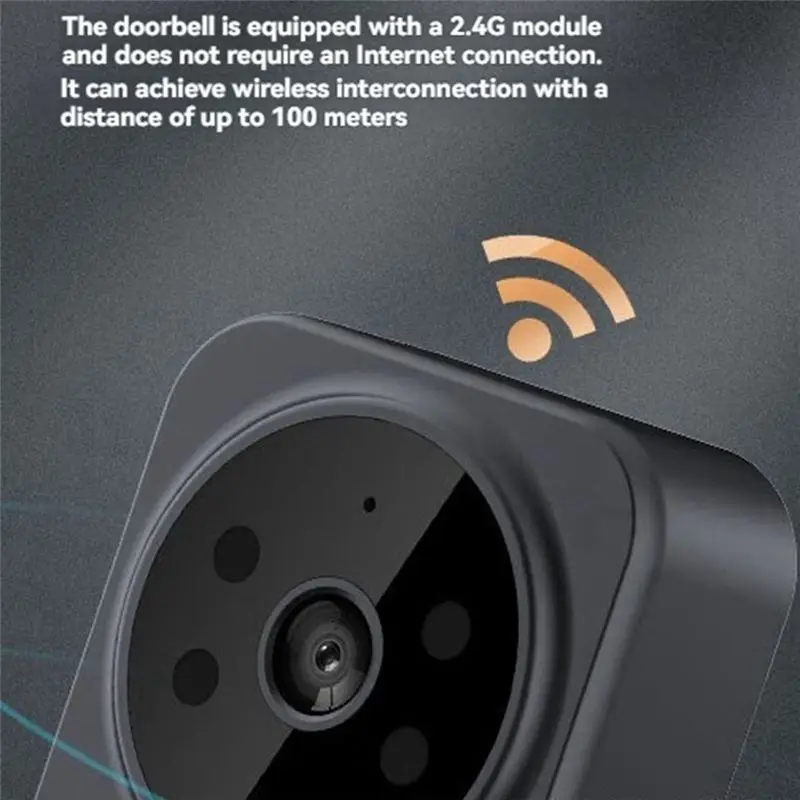 AUAU-2.4G Wifi 무선 비주얼 인터콤 초인종(스크린 포함) 스마트 고화질 비디오 모니터링 양방향 음성 야간 투시경