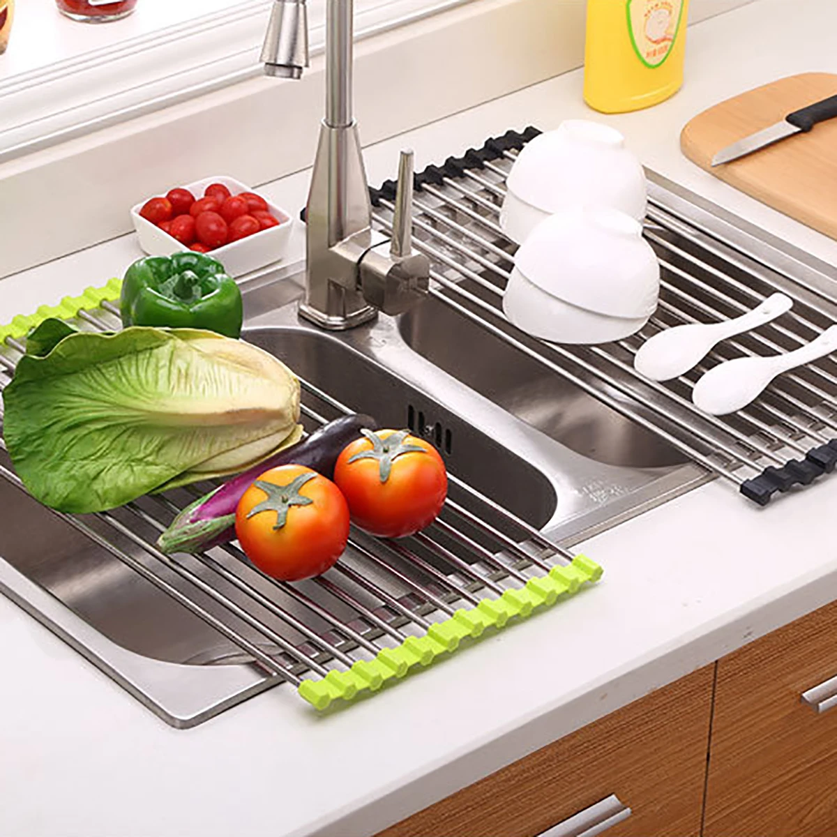 New-Stainless-Steel-Foldable-Sink-Drain-Rack-Useful-Things-For-Kitchen ...