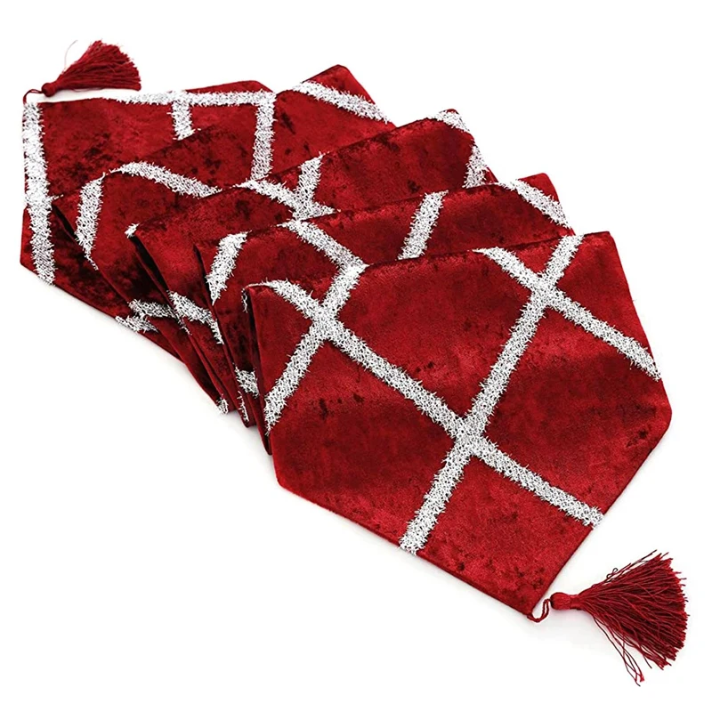 Classic Table Runner with Tassels for Wedding Christmas Party