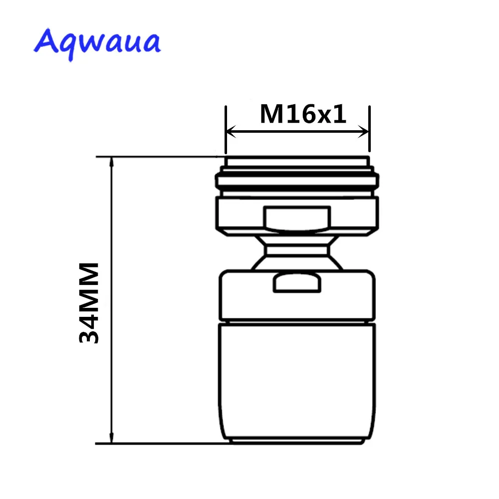 Aqwaua Water Saving Kitchen Aerator 16mm  Male Thread Faucet Swivel Aerator Brass Bidet Faucet Spout Bubbler Filter for Crane