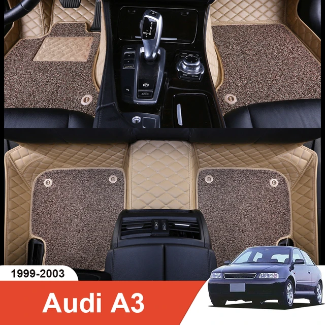 LHD Car Floor Mats For Audi A3 8L 1999~2003 2000 Carpet Pad Set Auto  Interior Parts Luxury Leather Mat Durable Rug Car Accessori - AliExpress