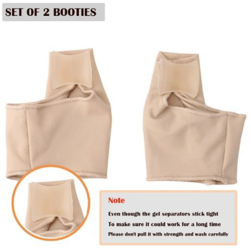 Toe Separators 1Pair Toe Separator Hallux Valgus Bunion Corrector Orthotics Feet Bone Thumb Adjuster Correction Pedicure Sock Straightener