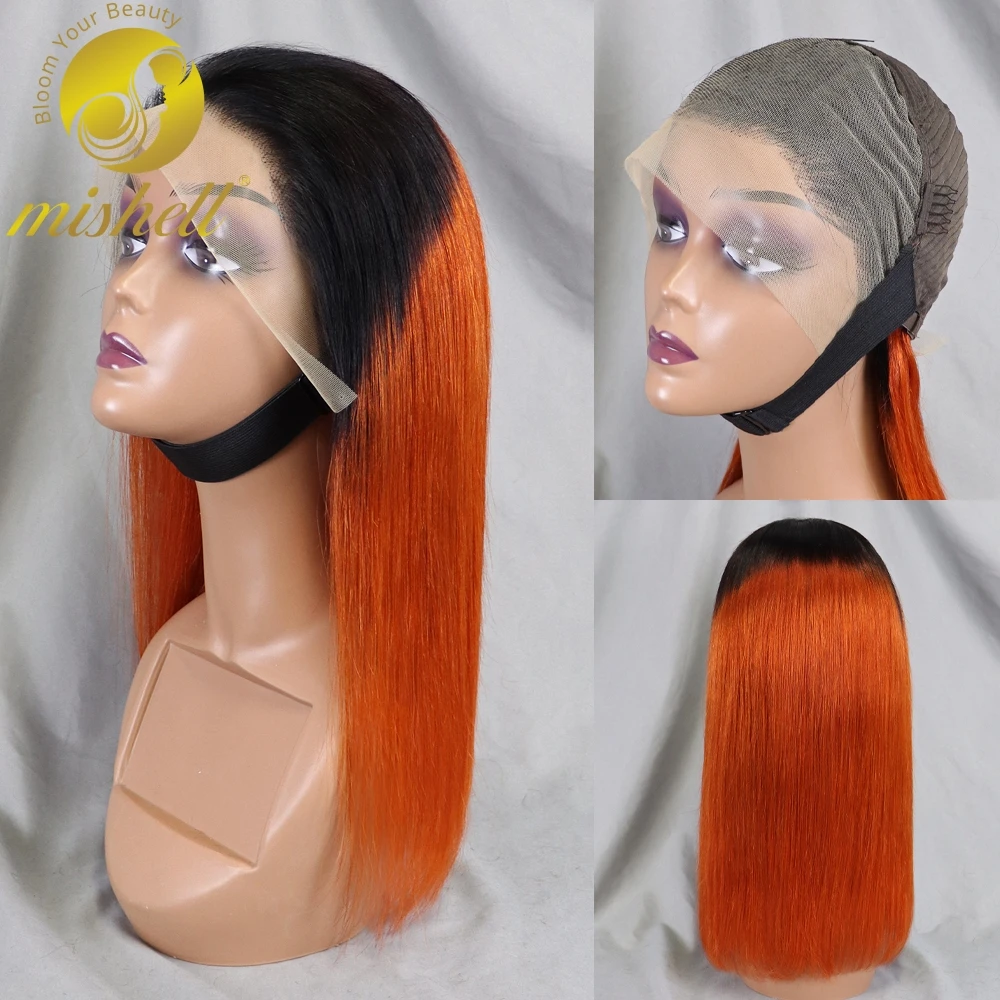 

1BT350 Color 13x4 Lace Frontal 200% Density Straight Human Hair Short Bob Wigs Lace Front Wigs Brazilian Remy Bob Wigs For Women