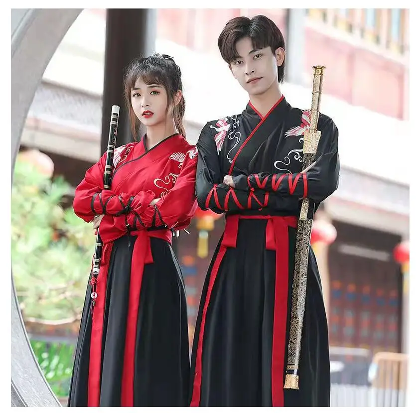 

2023 Hanfu Men Women Tang suit Ancient Costumes Hanfu Dress Chinese Folk Dance Swordsman Traditional Fairy Hombre Cosplayханьфу