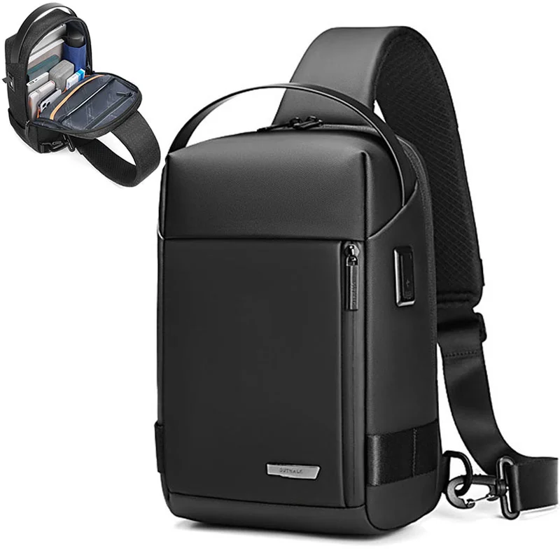 

Men's USB Anti-theft Multifunction Shoulder Bag Waterproof Travel Messenger Crossbody Chest Sling Pack For Male Women Female
