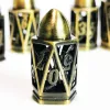 DnD Metal Dice Set - 7pc Hollow Bullet Design Zinc Alloy Dice, Black RPG Polyhedral Dice Set for Dungeons and Dragons 4