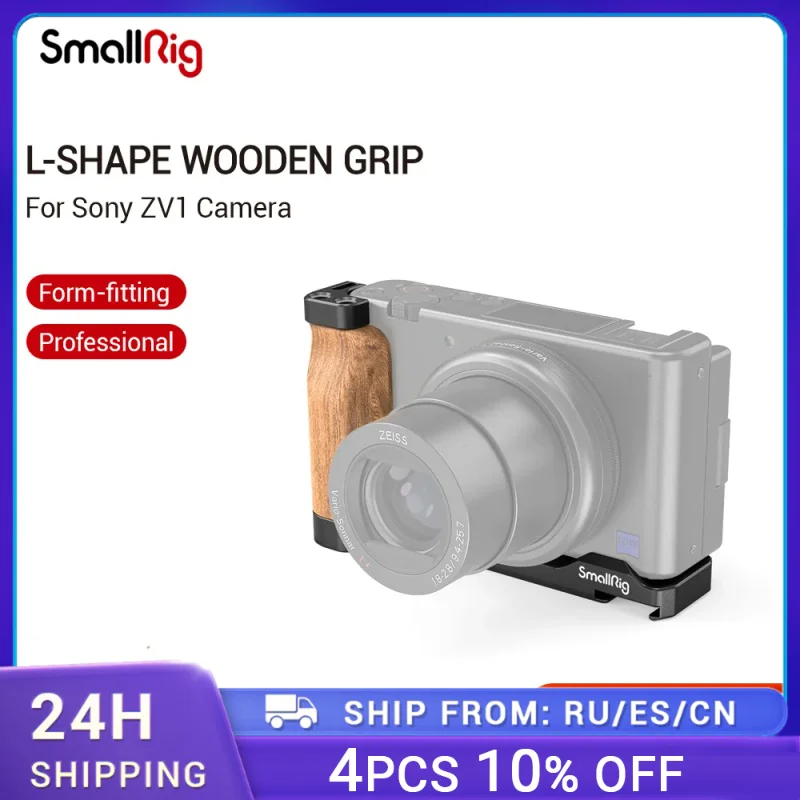 Smallrig Zv1 Impugnatura In Legno A Forma Di L Con Scarpa Fredda Per Fotocamera Sony Zv1 Piastra Staffa L Con Impugnatura Piastra Fotocamera Vlogging-