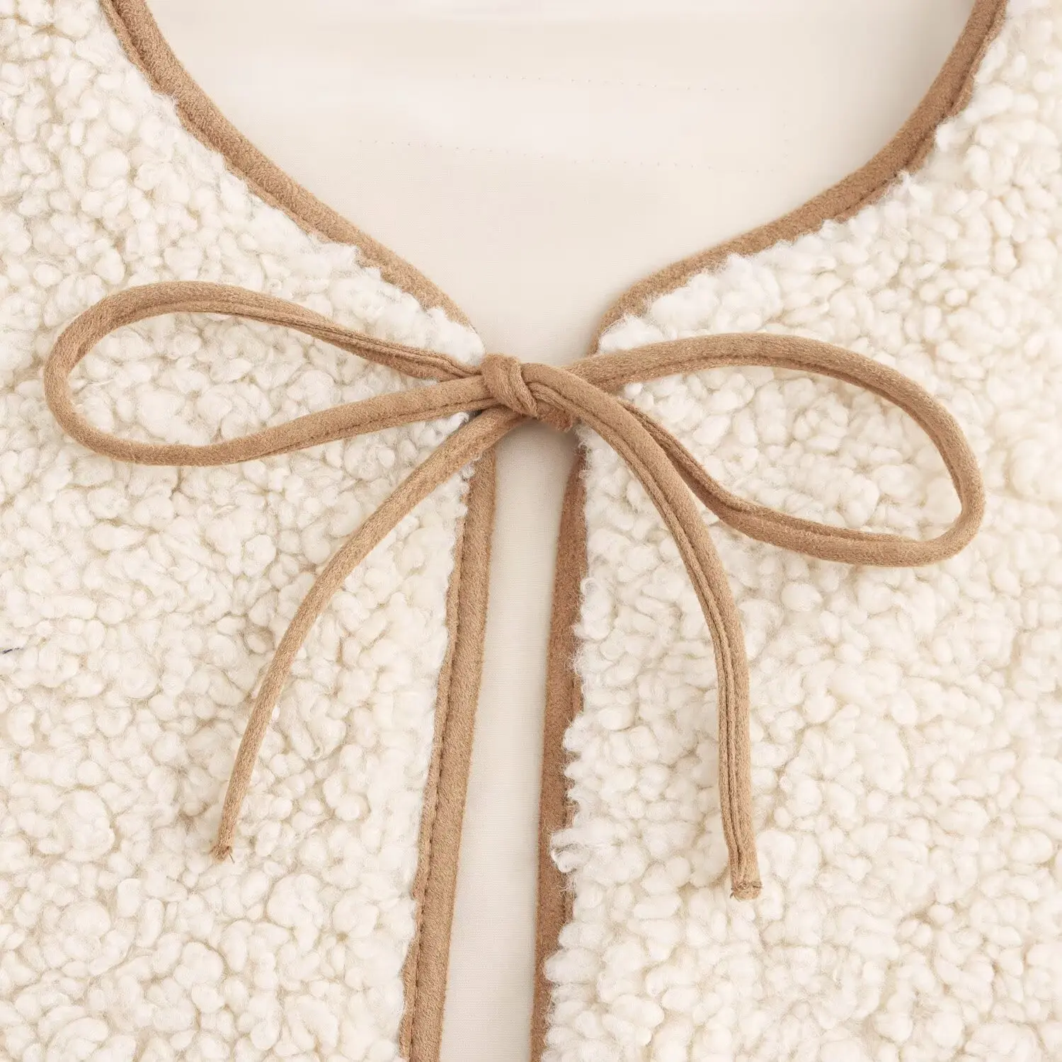 Women's Fleece Vest Casual Cute Butterfly Knot Pullover Top Female O-Neck With Pocket Loose Warm Autumn Winter Leisure Vest Coat