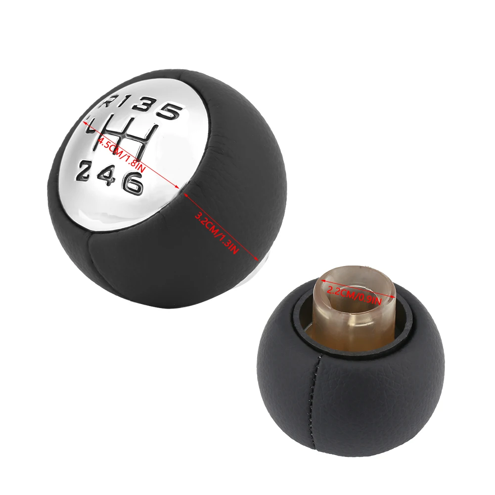 Car 6 Speed Gear Shift Lever Knob Head For Peugeot 307 308 3008 407 5008 807 Citroen C3 C4 C8