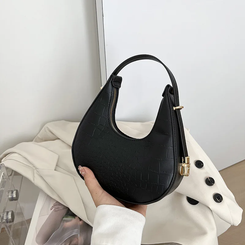 Fashion Luxury Design PU Leather Shoulder Hobo Bag Women Small