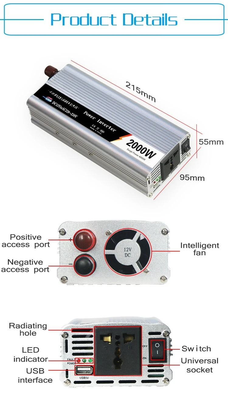 Inversor de Potencia 2000W - Imagen 2