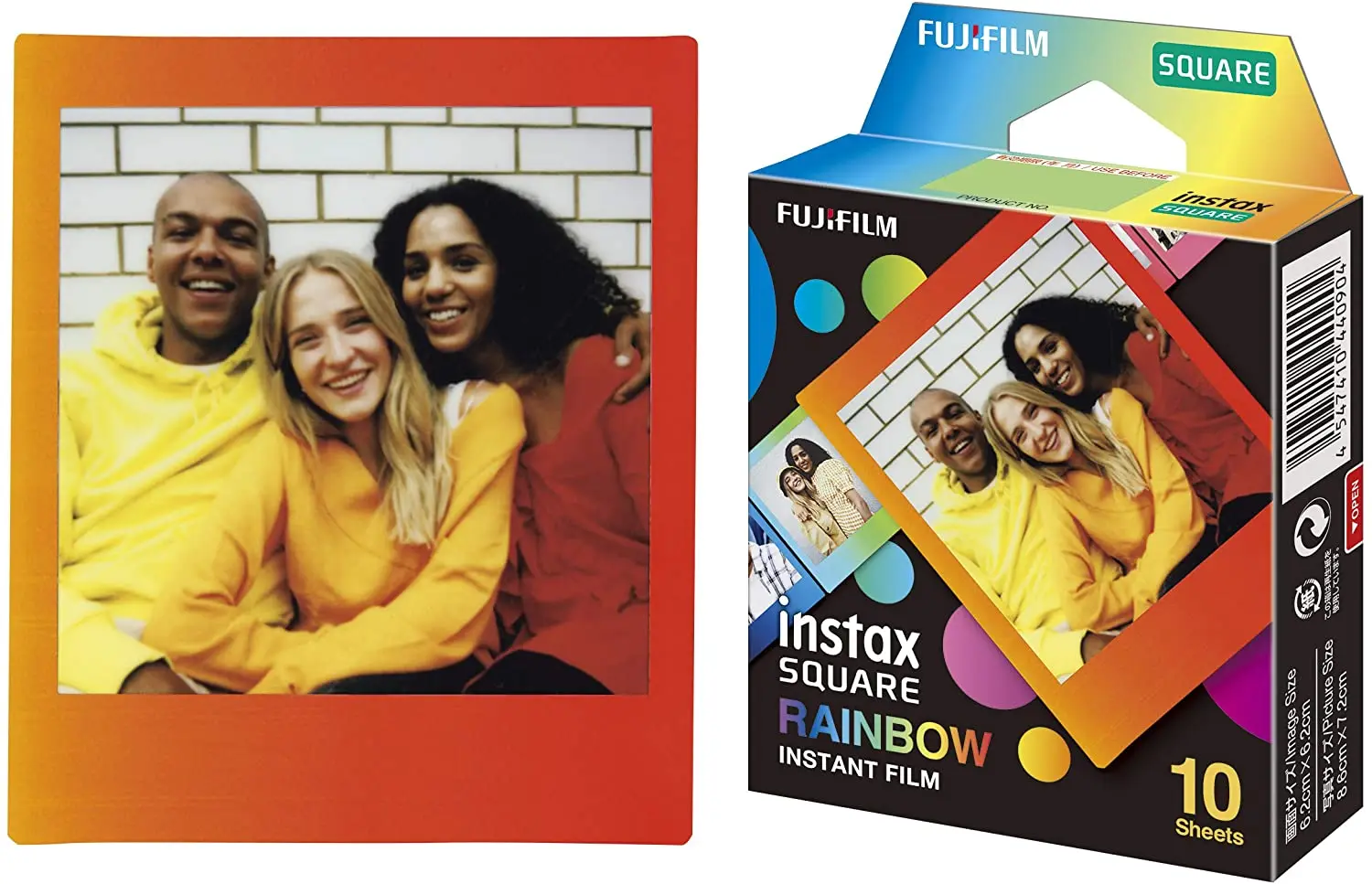 10-50 Sheets Fujifilm Instax Square Rainbow Film Photo Paper For Square SQ1 SQ10 SQ6 SQ20 Instant Film Camera Share SP-3