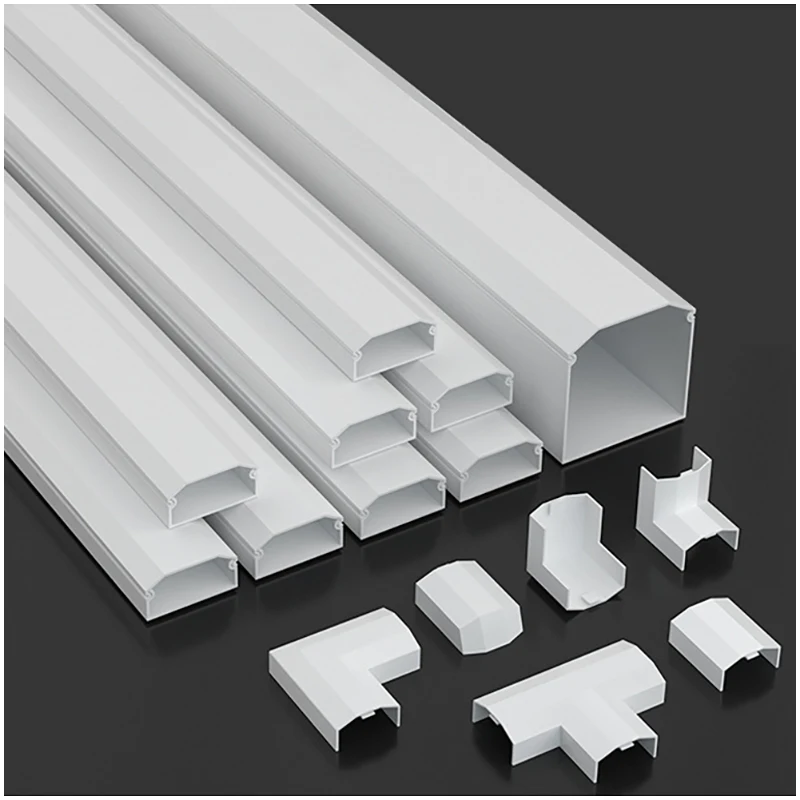 4PCS Cable Hider Wire Hiders Cable Cover Raceway Wire Covers for Cords Wall Cord Concealer-15mm W&times;10mm H &times;500mm L tv cord cover