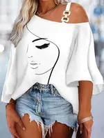 Women Summer Ruffles Short Sleeve Loose T Shirt Chic Elegant Solid O Neck Tops Casual Simple All Match Tee Streetwear Blouse - Image 3