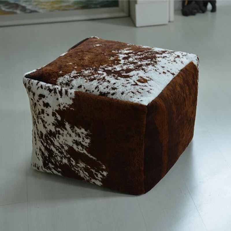 50/60cm New Nordic Ins Bean Bag Sofa Moroccan Pouf Cover Ottoman Footstool Unstuffed Living Room Bedroom Tatami Cushion Cover