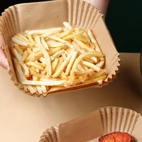 30/50/100Pcs Air Fryer Disposable Paper Non-Stick Airfryer Baking Papers Round Air-Fryer Paper Liners Paper Kitchen Accessories 2