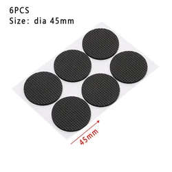 Soft Furniture Leg Pads - Thickening Self-Adhesive Floor Protectors & Anti-Slip Mats (Dia 45mmX6pcs)