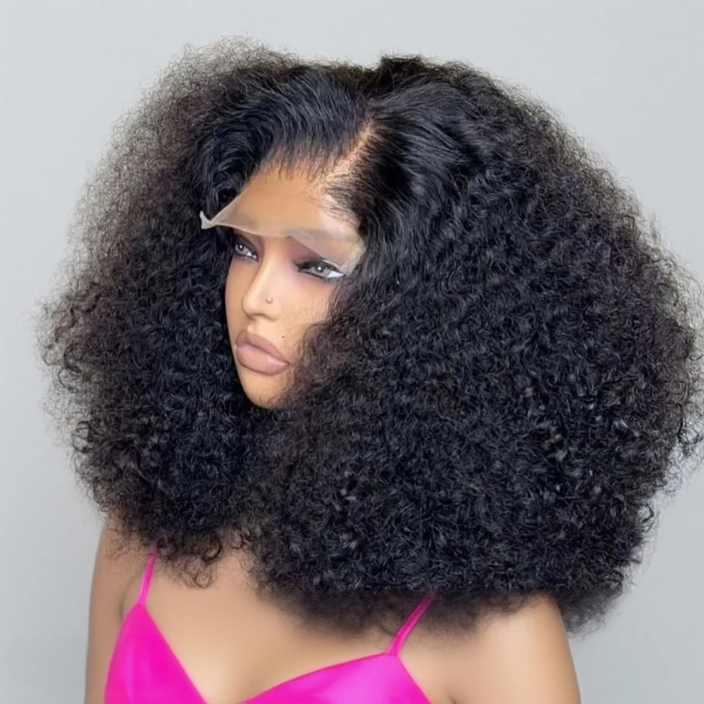 13x6 Short Curly Bob Deep Water Wave Lace Frontal Wigs 7x5 Glueless Wig 100% Human Hair Wig 250% Density 12 14 Inch For Women 1