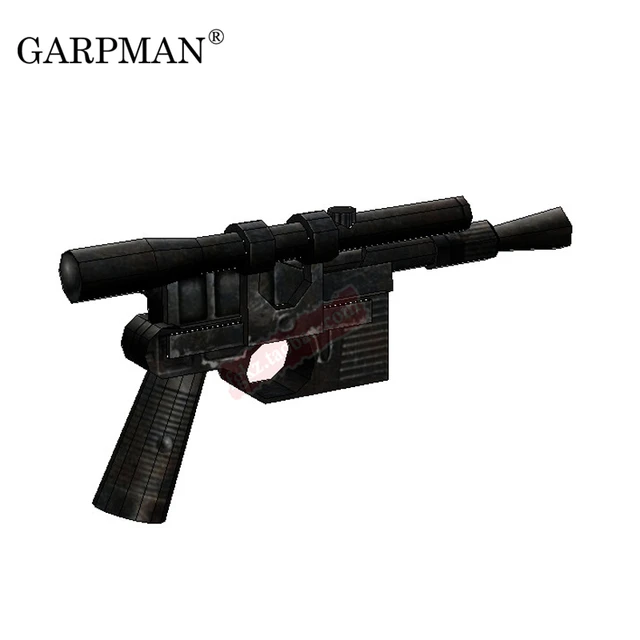 1:1 m6 m6s pistola jogo de guerra mestre chefe arma 3d modelo papel  desenhos artesanais brinquedo militar