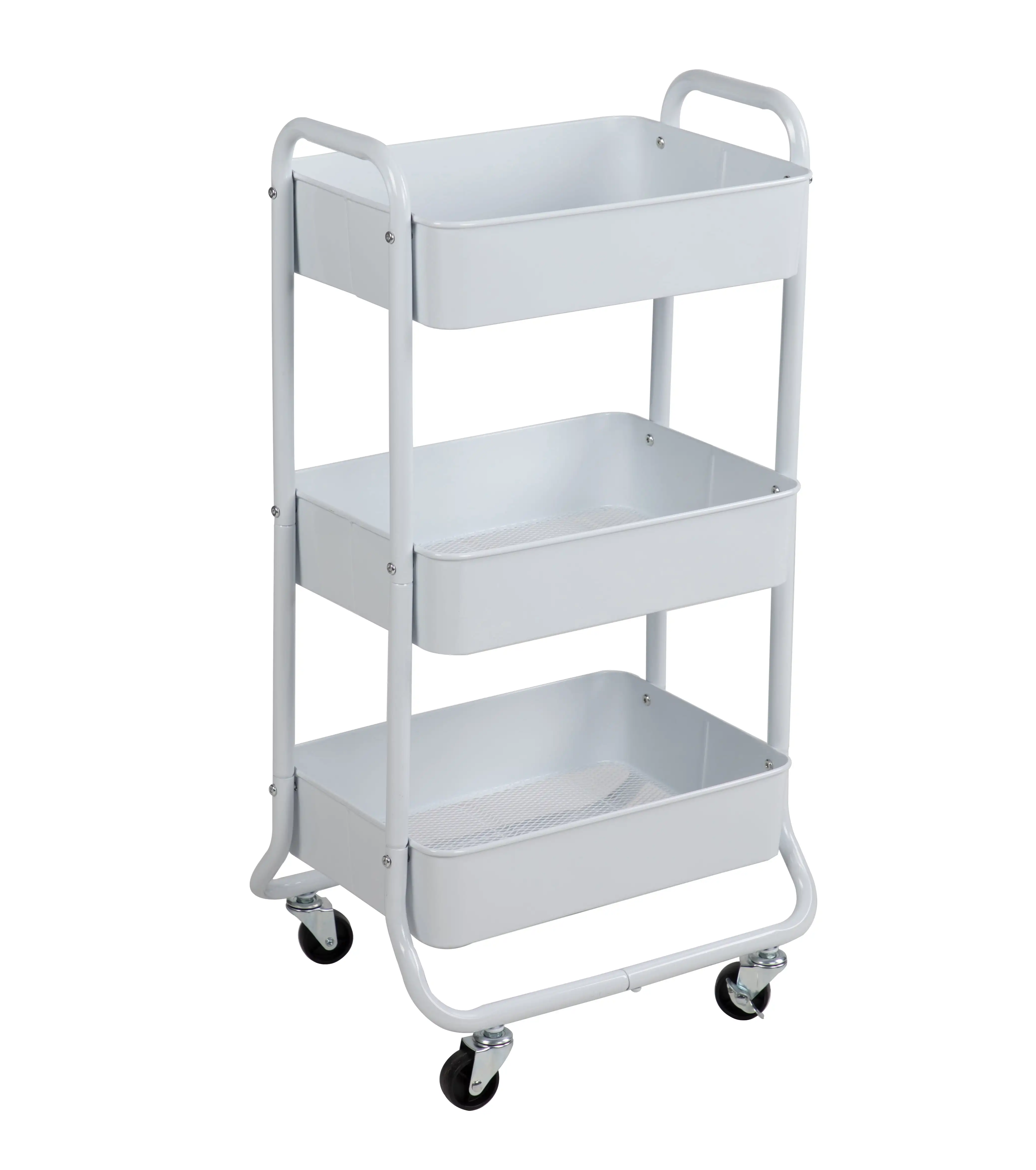 

Mainstays 3 Tier Metal Utility Cart, White, Laundry Baskets, Easy Rolling, Adult and Child