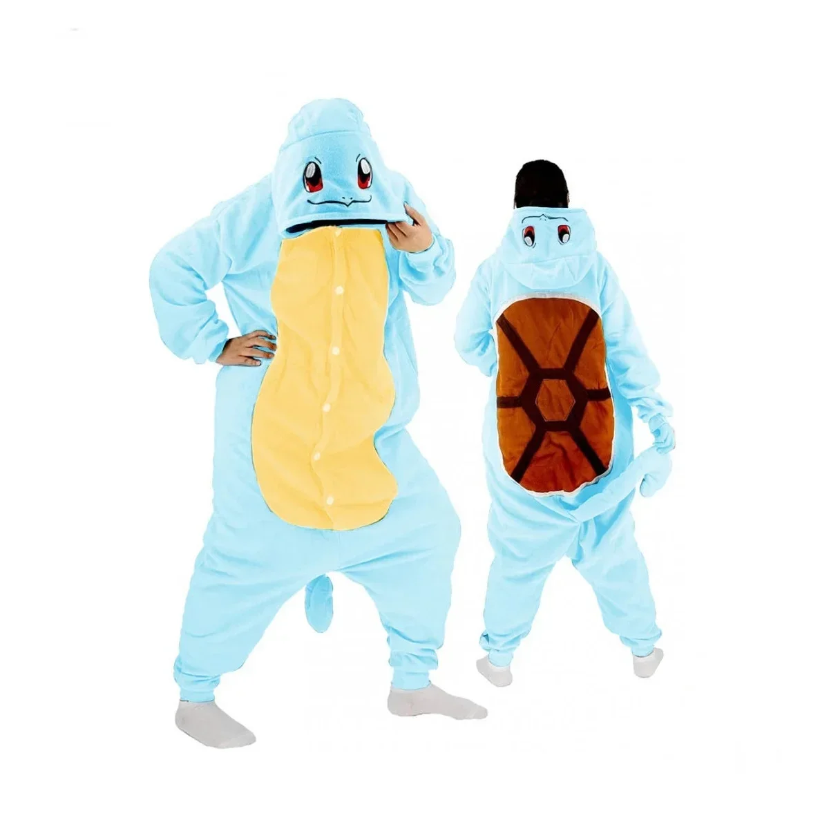 Squirtle Onesie Kigurumi Pyjama für Erwachsene Cosplay Kostüm Halloween Weihnachten Anime Schlafanzug Anzug