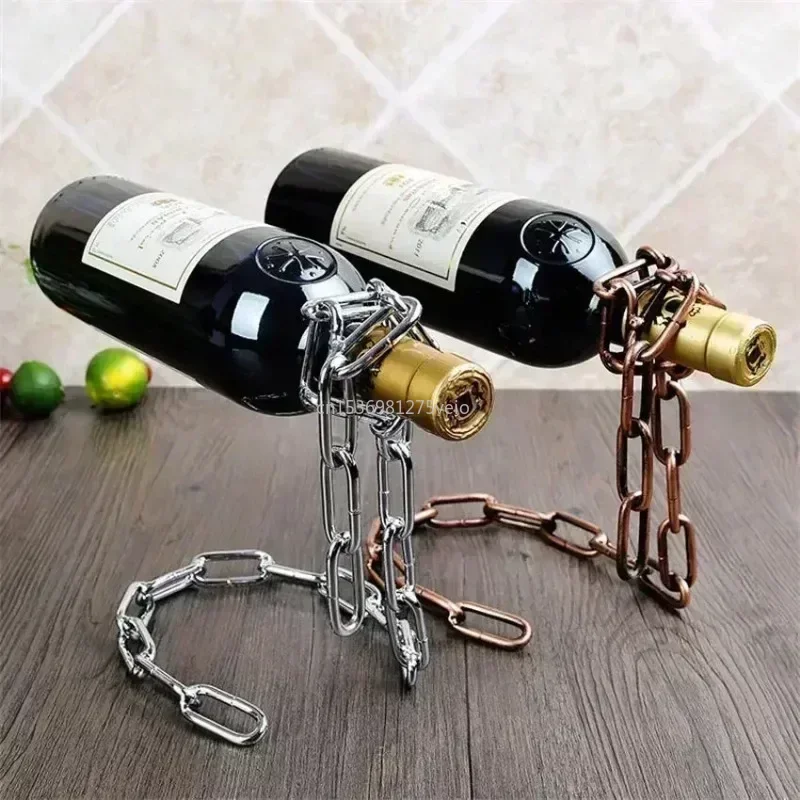 Magical-Suspension-iron-Chain-Wine-Racks-One-Bottle-Wine-Display-Racks-Stand-Holder-Kitchen-Dining-room