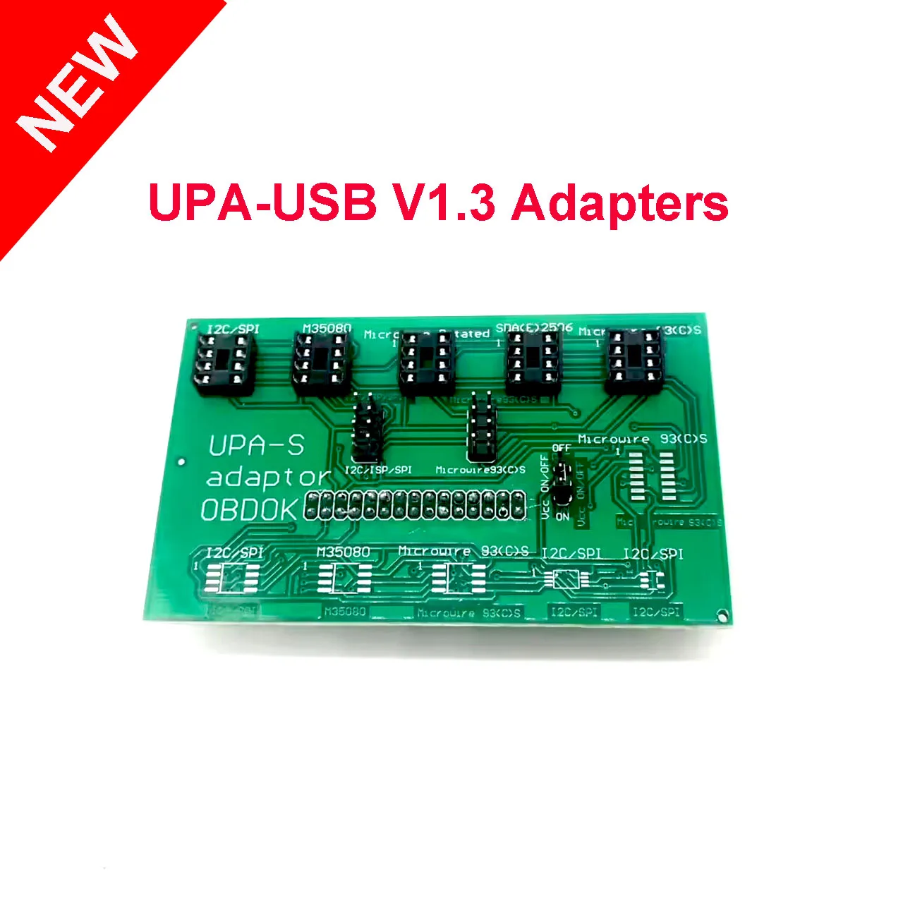 

OBD2 Adapter UPA-USB V1.3 Programmer ECU Chip Tunning Tool NEC SOIC Socket I2C Microwire for Eeprom SPI M35080 with UUSP Uupa-s
