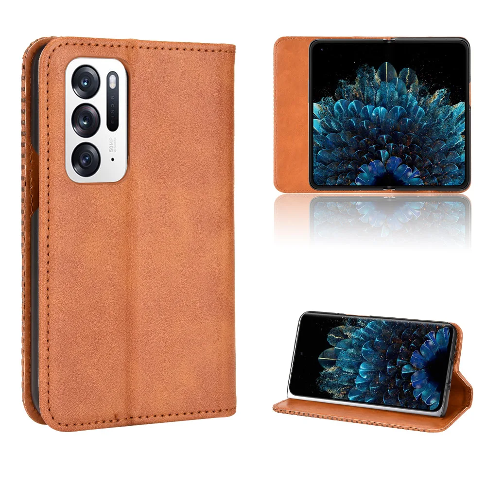 Wallet Leather For OPPO Find N Case Magnetic Book Stand Flip Card Protection Cover oppo flip cover Cases For OPPO