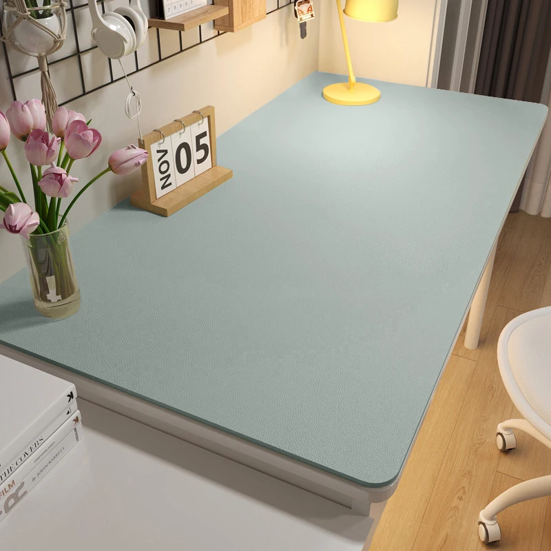 PU Leather Marble Texture Tablecloth - Waterproof, Heat Resistant, Non-Slip Dining Table Mat (65x130cm)