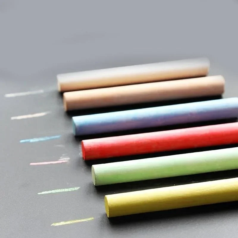 

12 Pcs/Lot Chalk Drawing Pen for Teacher Blackboard 6 Colors Stationary School Supplies Accessories Tizas Escolar Profesores