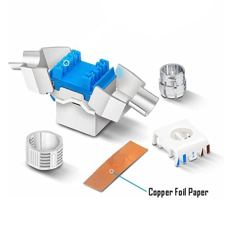 rj45 keystone jack, liga de zinco do