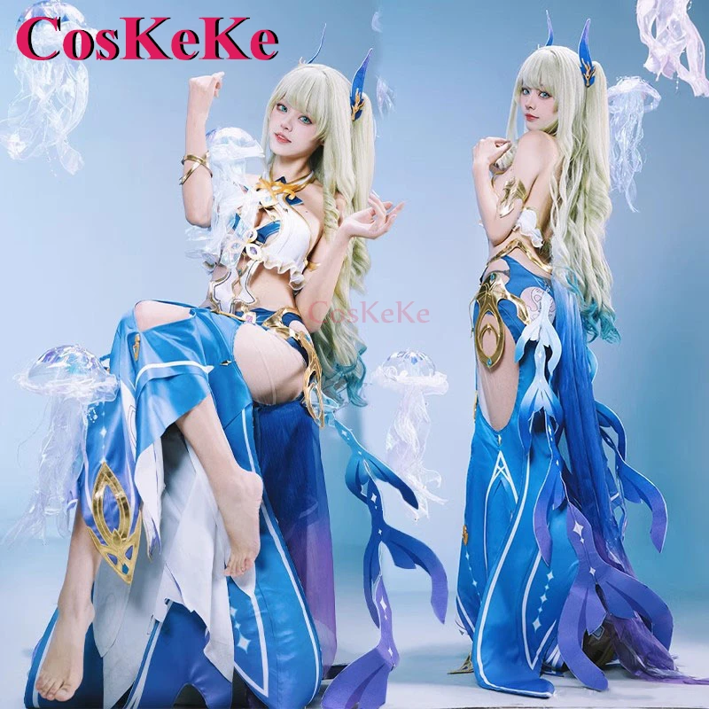 

CosKeKe Mobius Cosplay Anime Game Honkai Impact 3rd Costume Sweet Elegant Formal Dress Halloween Party Role Play Clothing S-XL