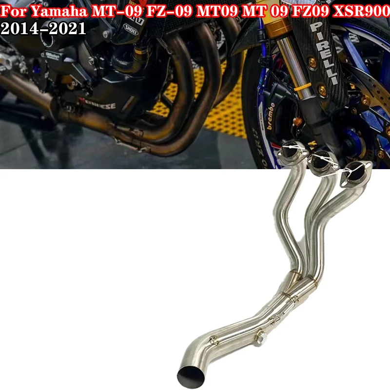 

For Yamaha MT-09 FZ-09 MT09 MT 09 FZ09 XSR900 2014 to 2021 Motorcycle Slip On Exhaust Contact Middle Link Pipe